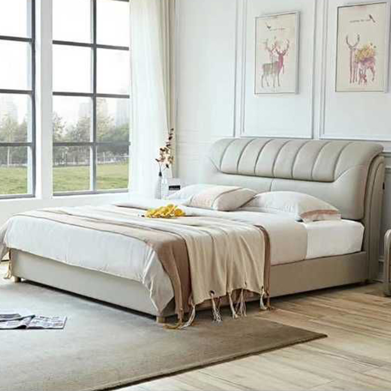 【蜜月岛】真皮大床 舒适床垫180x200 ￥4980.00 活动价￥6980.