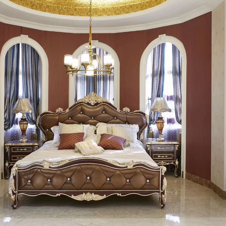 欧式真皮大床1.8米