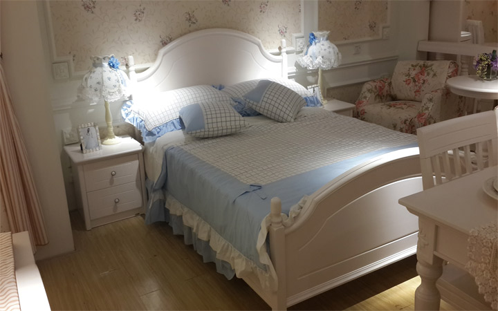 【和风·轩尼诗】白桦木烤漆床