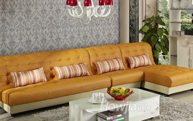 迪诺雅家具沙发 简约现代大客厅真皮艺沙发 转角组合沙发