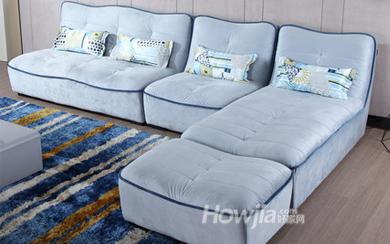 现代简约大小户型新款转角沙发左右组合 可拆洗布艺沙发