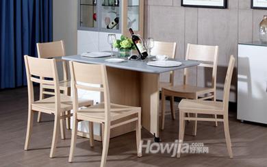 现代简约折叠餐桌组合省空间 小户型多功能伸缩储物餐桌