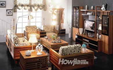 时代领驭大客厅组合沙发实木沙发布艺靠垫套房沙发花梨木家具