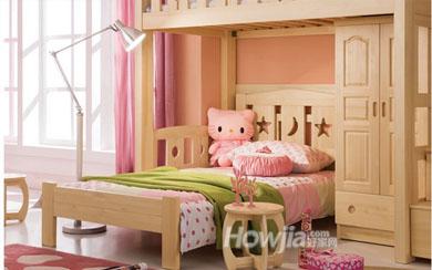 杰克丹尼儿童家具 高低床子母床 全实木儿童床松木床双层床上下床