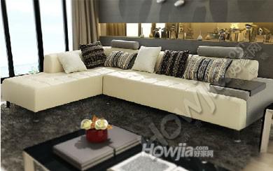 现代简约真皮沙发 大小户型客厅转角皮艺沙发组合