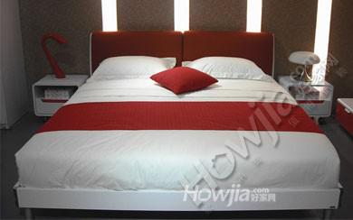 和风 酷比家 家具 F2513双人床 可拆洗 软靠垫布艺板式床双人床