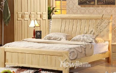 实木床-双人床-1.8米环保松木床现代中式床储物高箱床