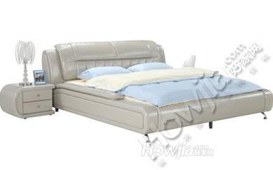 皇朝家私 双人床卧室套装1.5米真皮软床