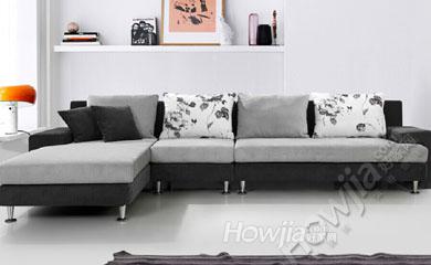 皇朝家私 简约现代可拆洗布艺沙发组合 大 小户型客厅转角家具