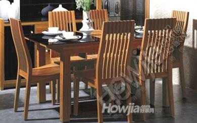 柚乐居现代中式长方形餐桌 高档实木饭桌椅组合