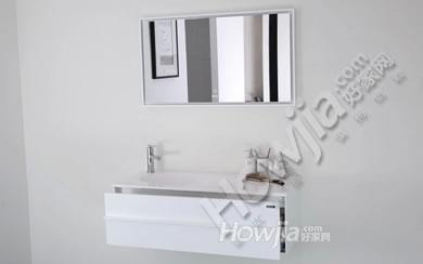 AC银晶 1米宽 多层实木 白色 多功能储物空间 悬挂 浴室柜组合