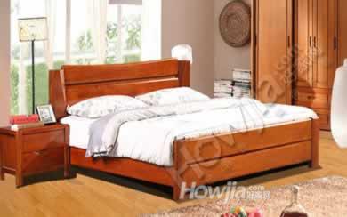香阁丽莱 木床核桃木1.5米时尚双人床气压高箱床单体中式