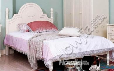 雅宝 公主床欧式床韩式田园床 现代简约1.2米儿童实木床家具BH001组装式架子床