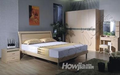 阳光雅居家具-白樱桃系列-1.5米新款卧室五件套房2
