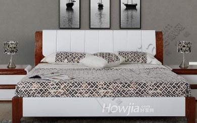 光明家具实木床 白色1.8米双人床 大床 特价水曲柳床 环保婚床
