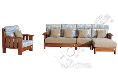 联邦家具依洛歌系列 柯罗晨韵 客厅 J12502B 实木组合转角沙发