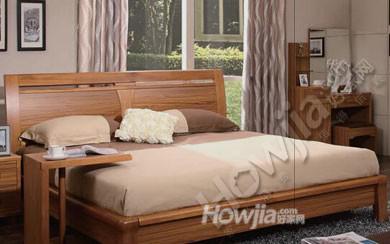 佳林 实木床板式床双人床