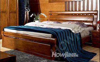 柏木床1.5米1.8米中式全柏木双人床柏木卧室家具全实木床无甲醛