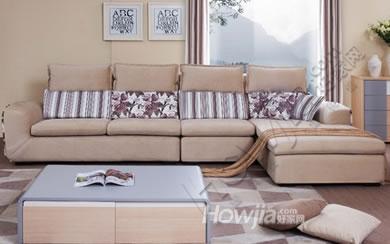 森盛家具 现代简约大小户型新款转角沙发左右组合 可拆洗布艺沙发