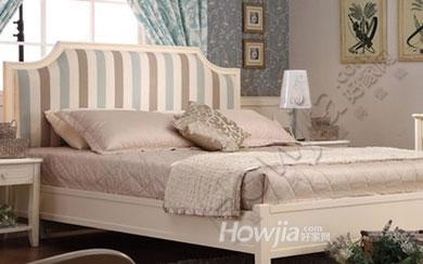 奥立克韩式家具田园床公主婚床时尚软靠布艺双人床简约板式白色床