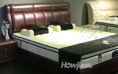 品诺奇高档双人床1.8米婚床简约真皮软床高档皮床真皮床送货安装