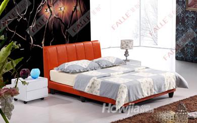真皮套床（床垫+真皮床架），规格：1.5米